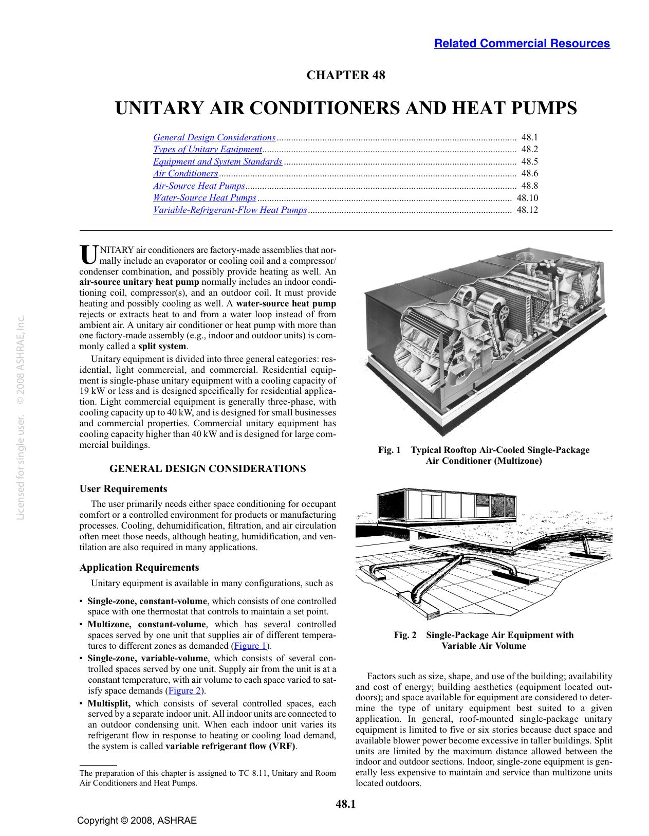 S48 SI - Unitary Air Conditioners and Heat Pumps (TC 8.11, Unitary and Room Air Conditioners and Heat Pumps) by ASHRAE