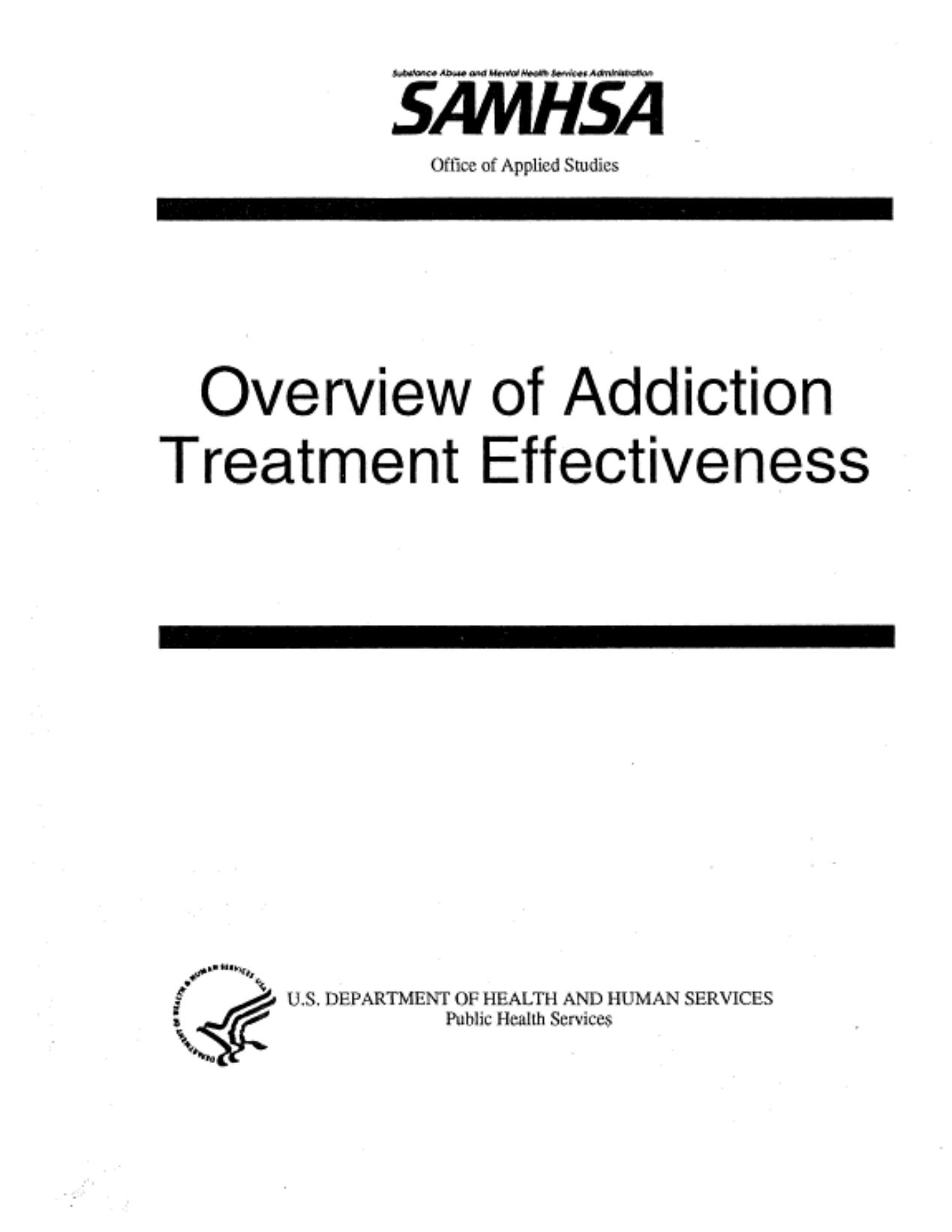 SAMHSA Overview of Addiction Treatment Effectiveness by Unknown