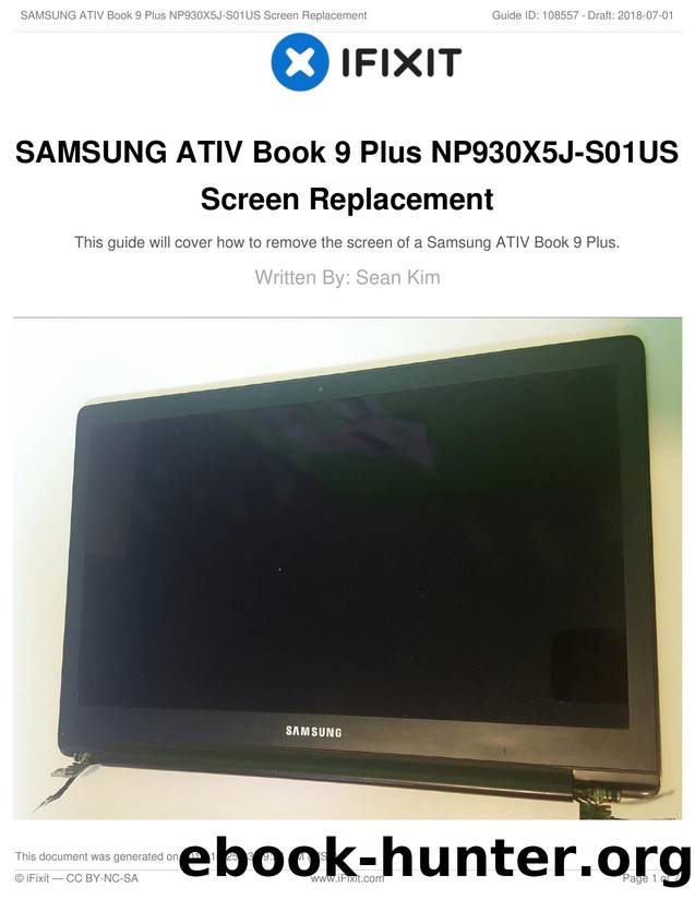 SAMSUNG ATIV Book 9 Plus NP930X5J-S01US Screen Replacement by Unknown