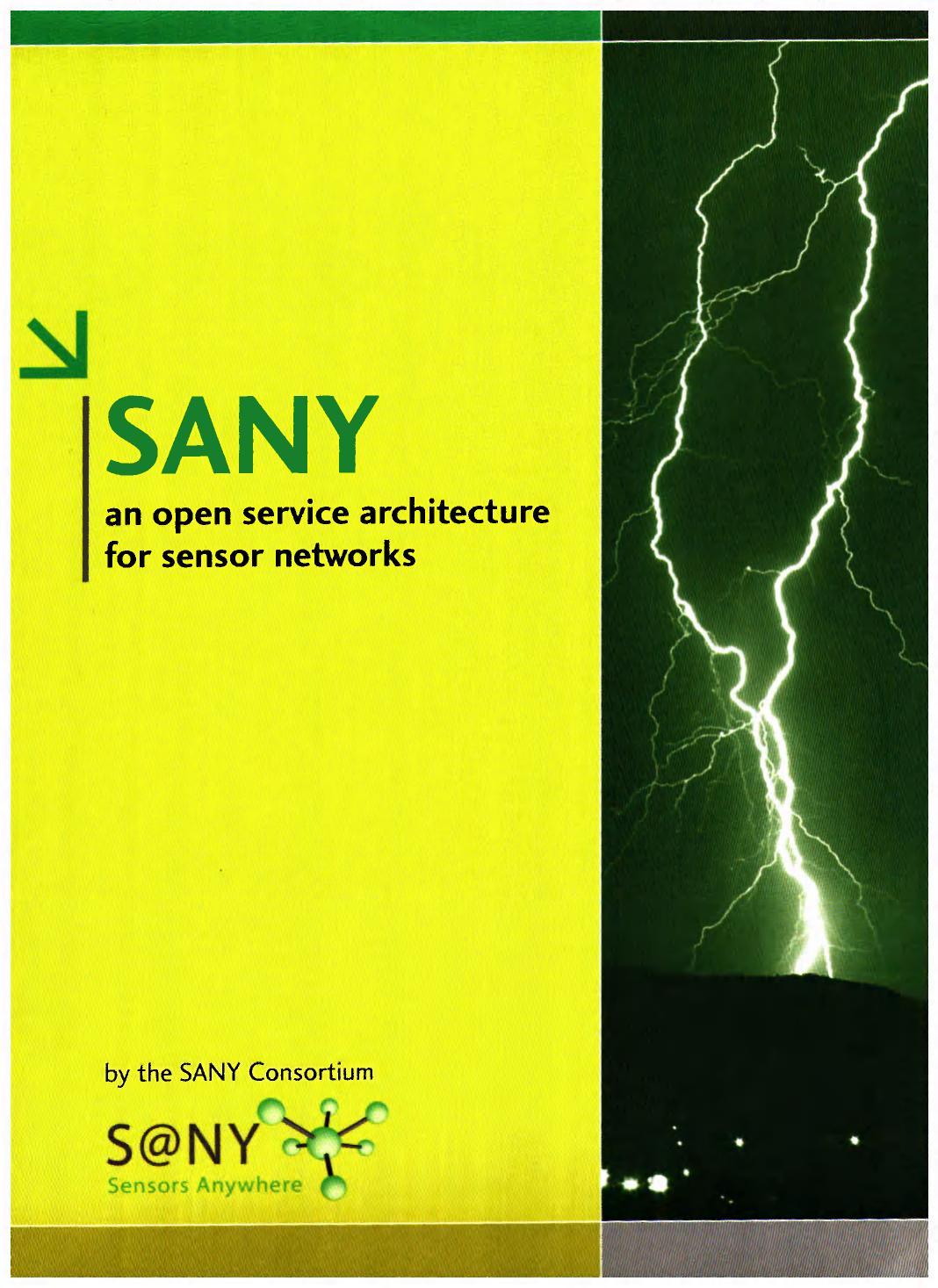 SANY. An open service architecture for sensor networks by Klopfer M. Simons I. (Eds.)