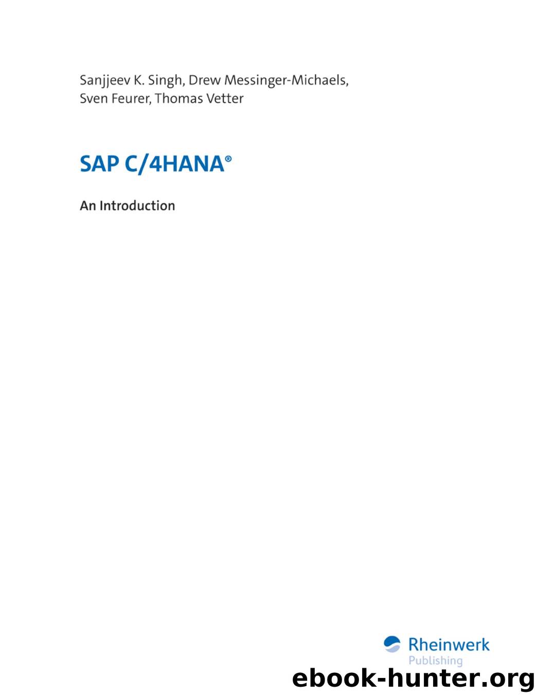 SAP C4HANA An Introduction by Unknown