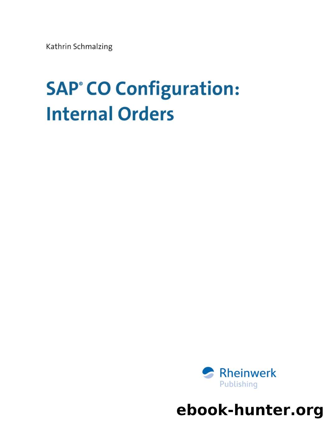 SAP CO Configuration by Internal Orders