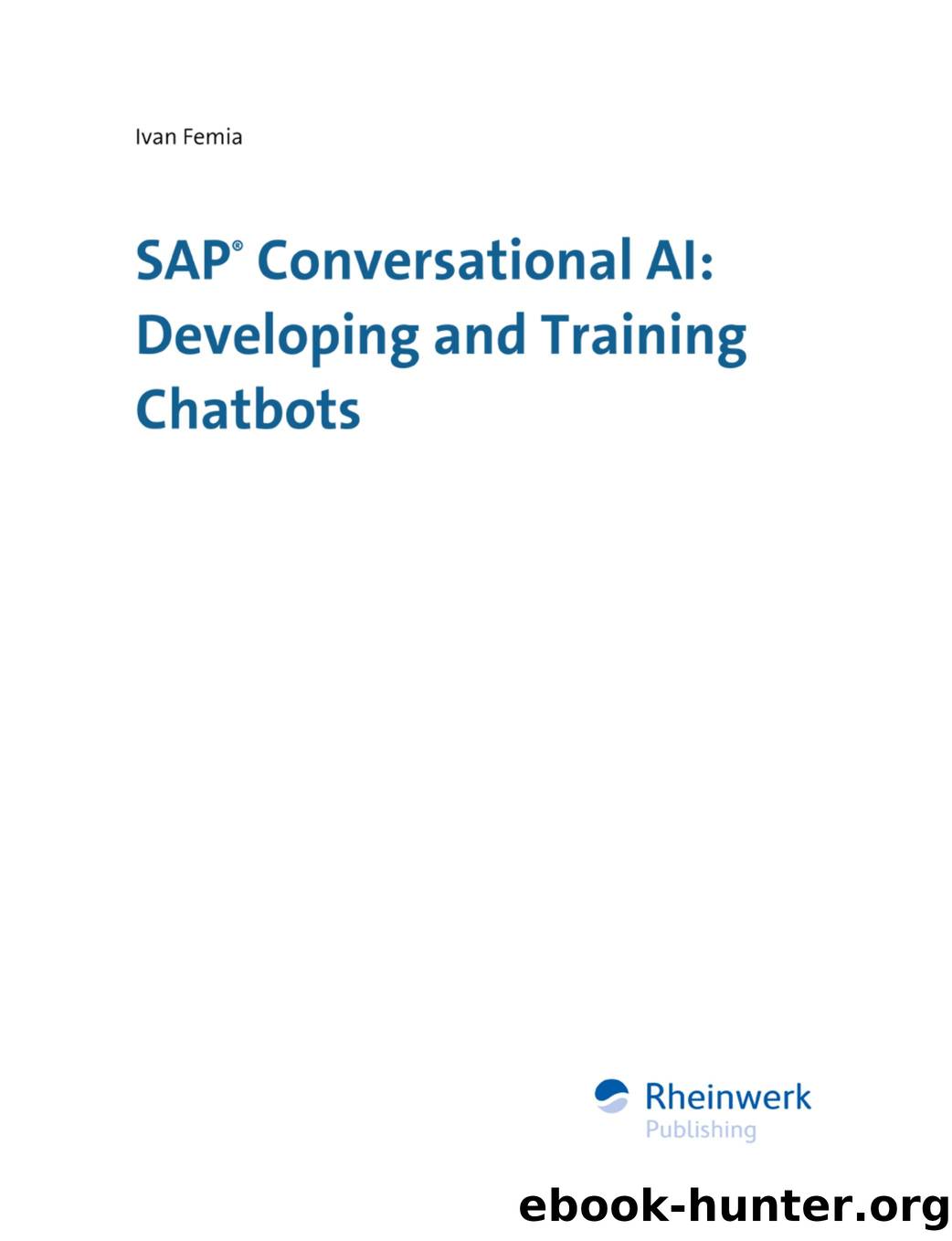 SAP Conversational AI by Developing & Training Chatbots