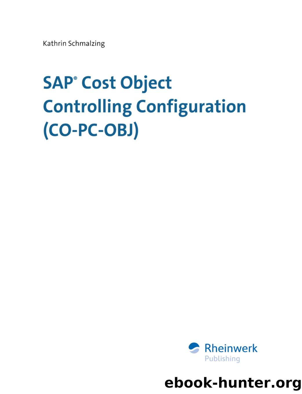 SAP Cost Object Controlling Configuration (CO-PC-OBJ) by Unknown