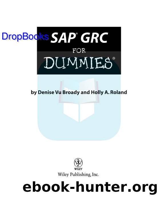 SAP GRC for Dummies ISBN by 0470333170 DropBooks APP