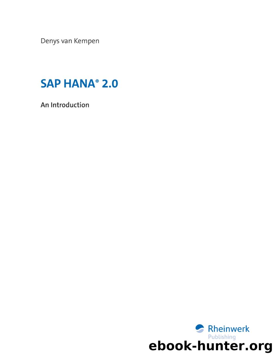 SAP HANA 2.0 An Introduction by Unknown