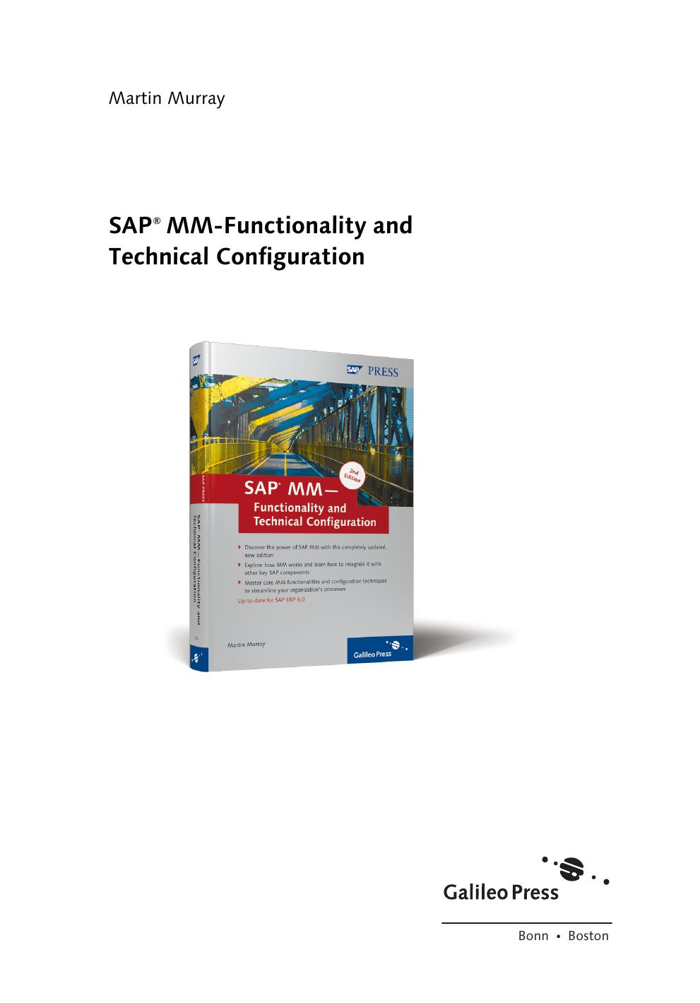 SAP MM â Functionality and Technical Configuration by Murray