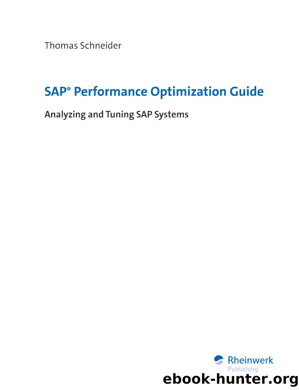 SAP Performance Optimization Guide by Unknown