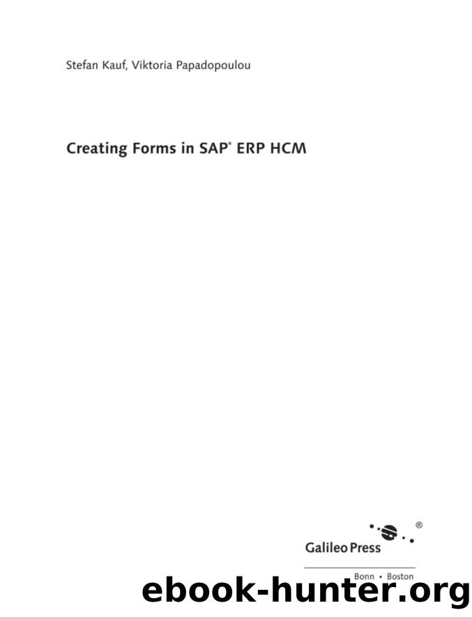 SAP Press by Creating Forms in SAP HCM