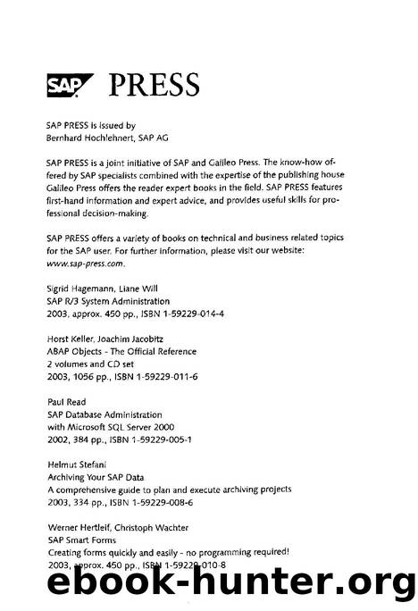 SAP Press by mySAP HR Technical Principles & Programming
