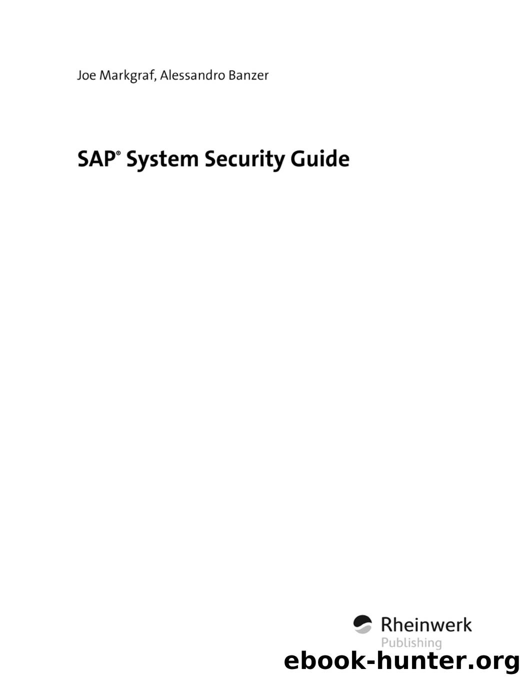 SAP System Security Guide by Unknown