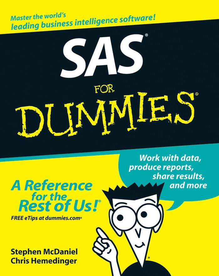 SAS For Dummies by Stephen McDaniel and Chris Hemedinger