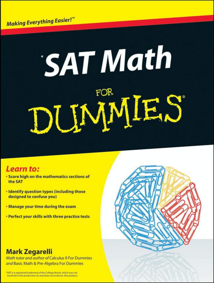 SAT Math For Dummies by Mark Zegarelli