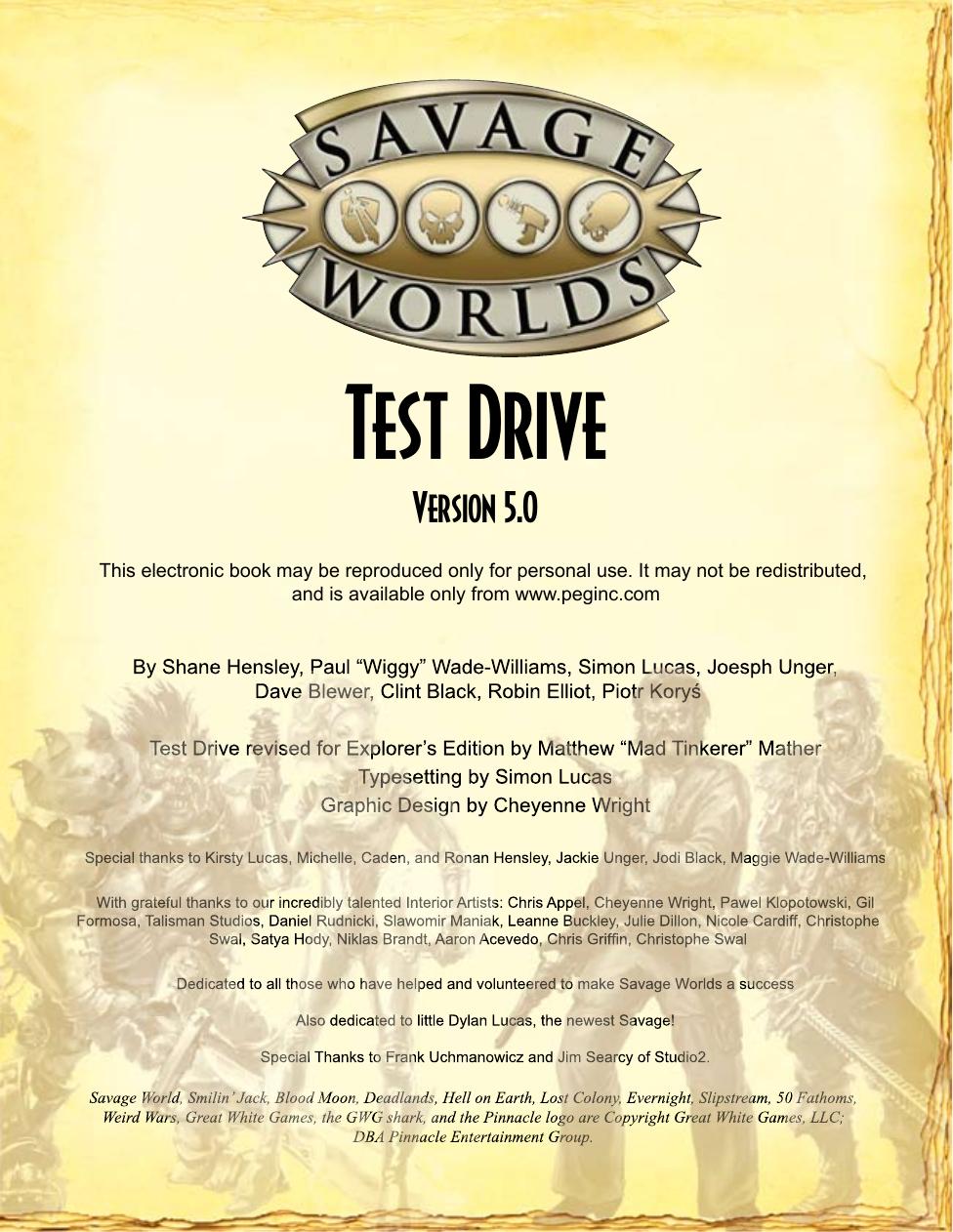 SAVAGE WORLDS [CORE] by Test Drive Rules 05