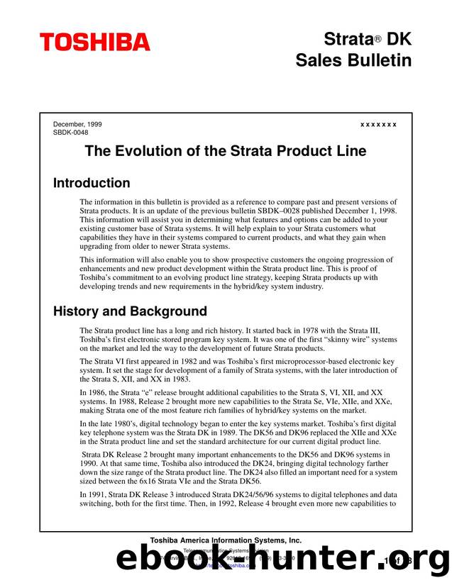 SBDK-0048: The Evolution of the Strata Product Line by Toshiba TSD