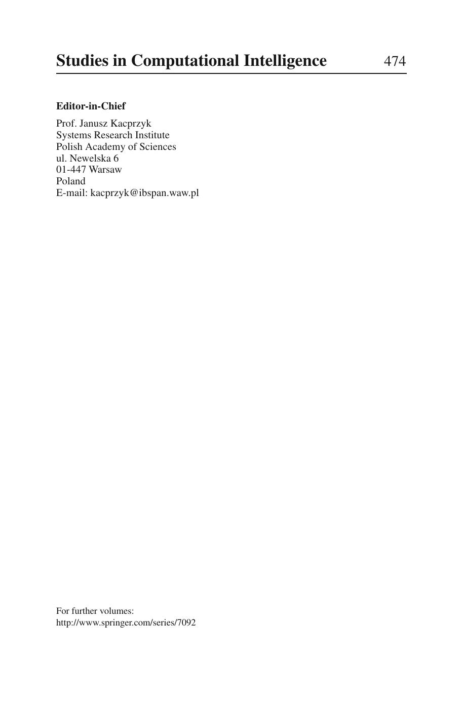 SCI 474 - Decision Making and Imperfection by Tatiana V. Guy Miroslav Kárný & David H. Wolpert (eds.)