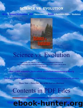 SCIENCE VS EVOLUTION TOC PDF by Unknown