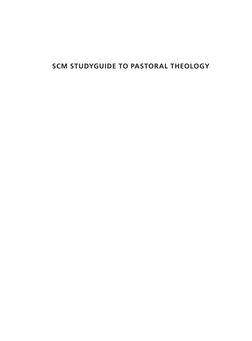 SCM Studyguide Pastoral Theology by Margaret Whipp