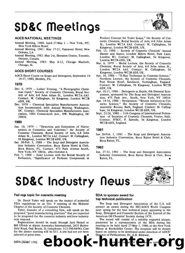 SD&amp;C meetings AOCS national meetings by Unknown