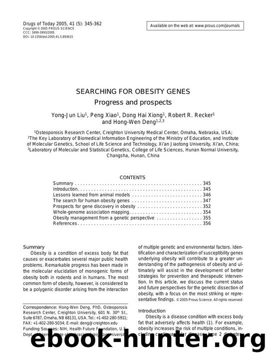 SEARCHING FOR OBESITY GENES by Prous Science (c) 2005
