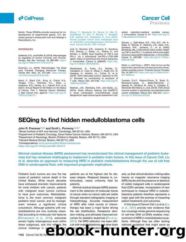 SEQing to find hidden medulloblastoma cells by John R. Prensner & Scott L. Pomeroy