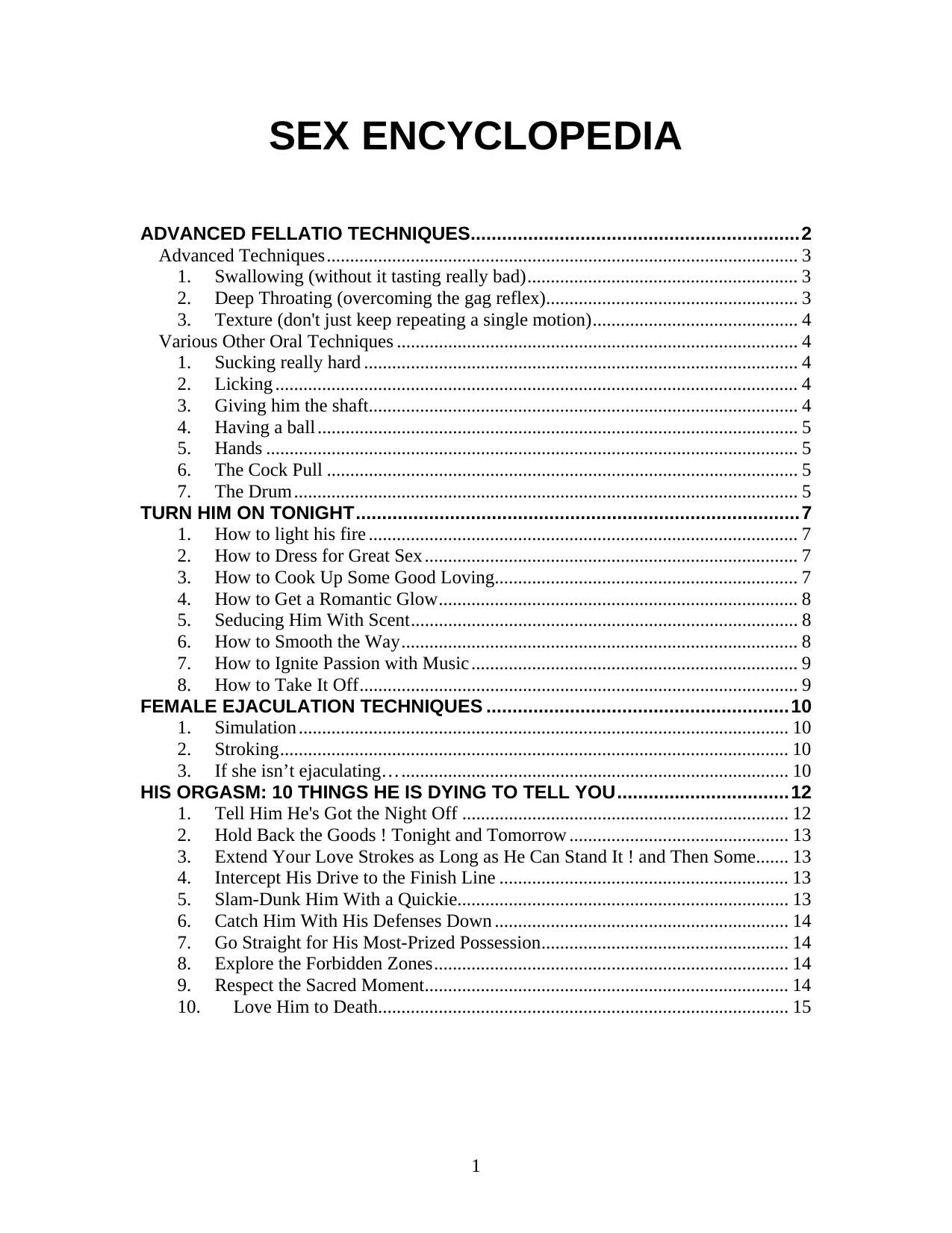 SEX ENCYCLOPEDIA by Unknown