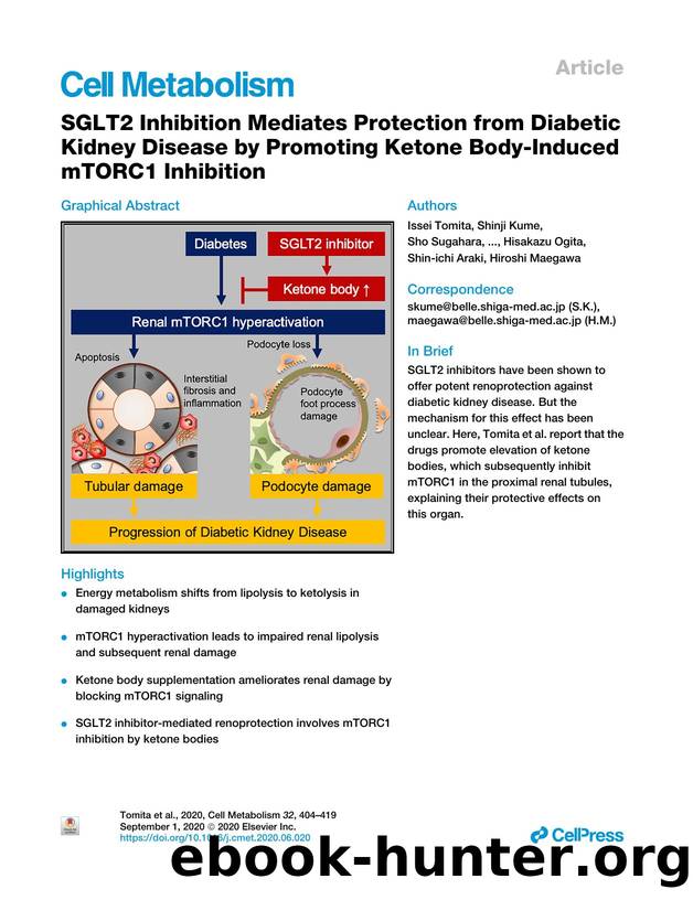 SGLT2 Inhibition Mediates Protection from Diabetic Kidney Disease by Promoting Ketone Body-Induced mTORC1 Inhibition by unknow