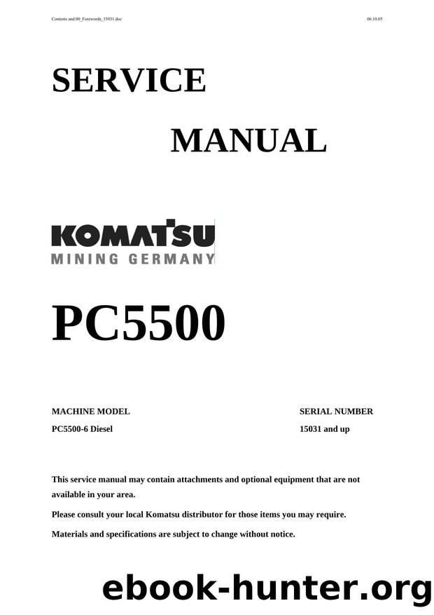 SG_PC5500-6_15031 PC5500-6 HYDRAULIC MINING SHOVELS by Komatsu Mining Germany