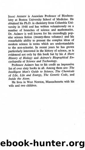 SHORT HISTORY OF CHEMISTRY - ENGLISH - ISAAC ASIMOV by ISAAC ASIMOV