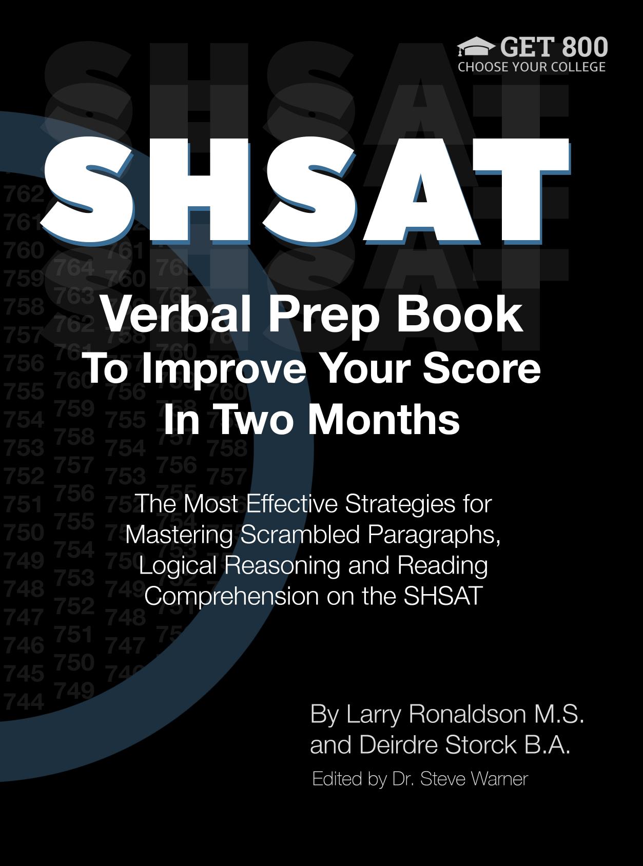 SHSAT Verbal Prep Book To Improve Your Score In Two Months by Unknow