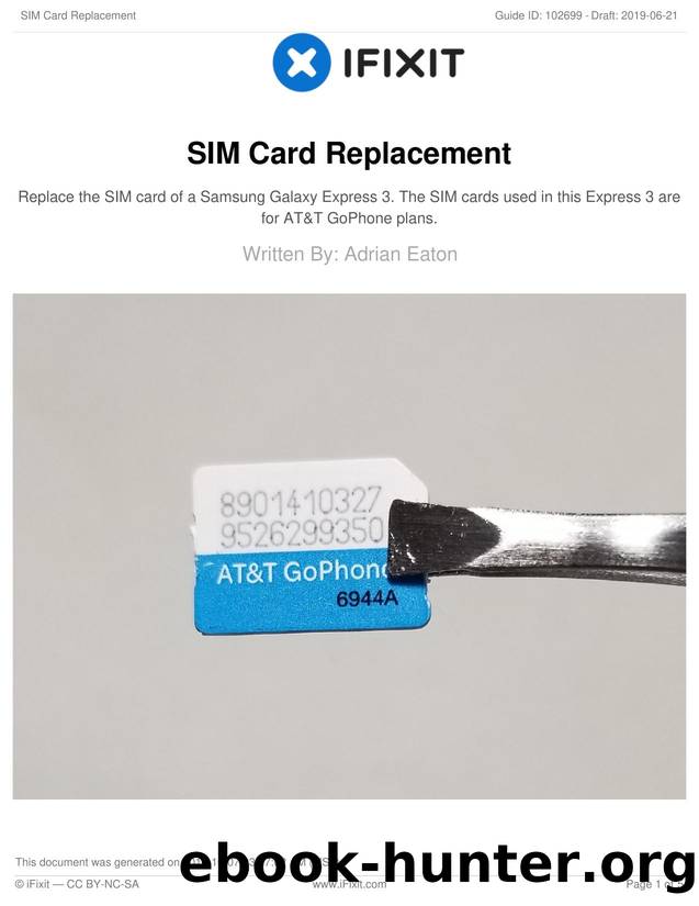 SIM Card Replacement by Unknown