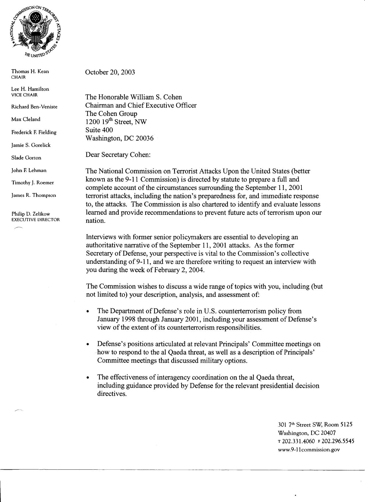 SK B9 Tier A-B Interviews 1 of 2 Fdr- Cohen Interview Request 180 by Unknown