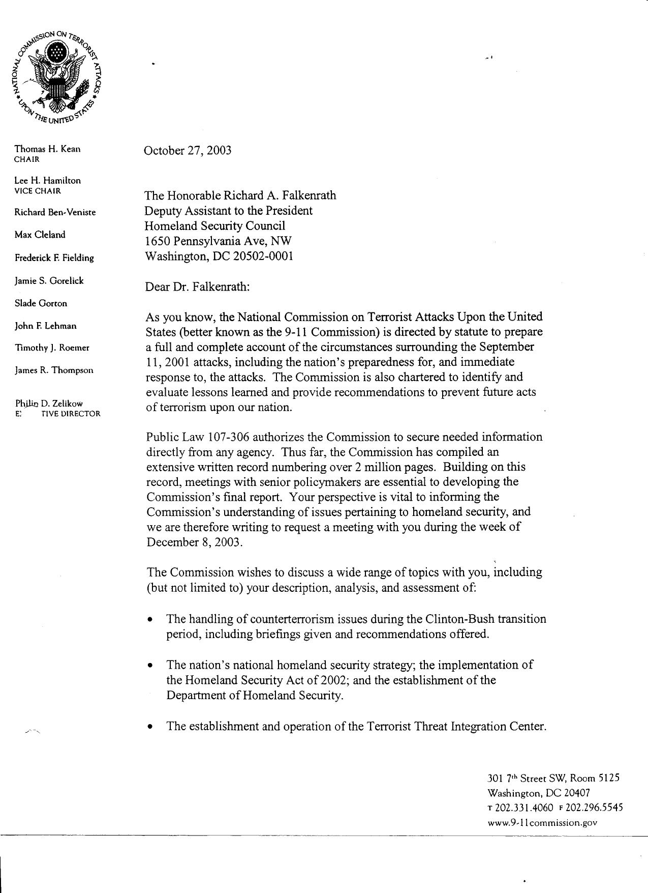 SK B9 Tier A-B Interviews 1 of 2 Fdr- Falkenrath Interview Request 184 by Unknown