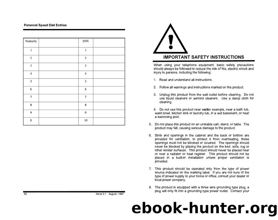 SK-824-200 Key Phone User Guide by Unknown