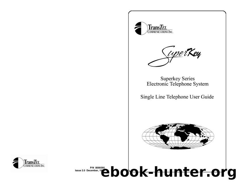 SK-824-200 Single Line Station User Guide by Unknown