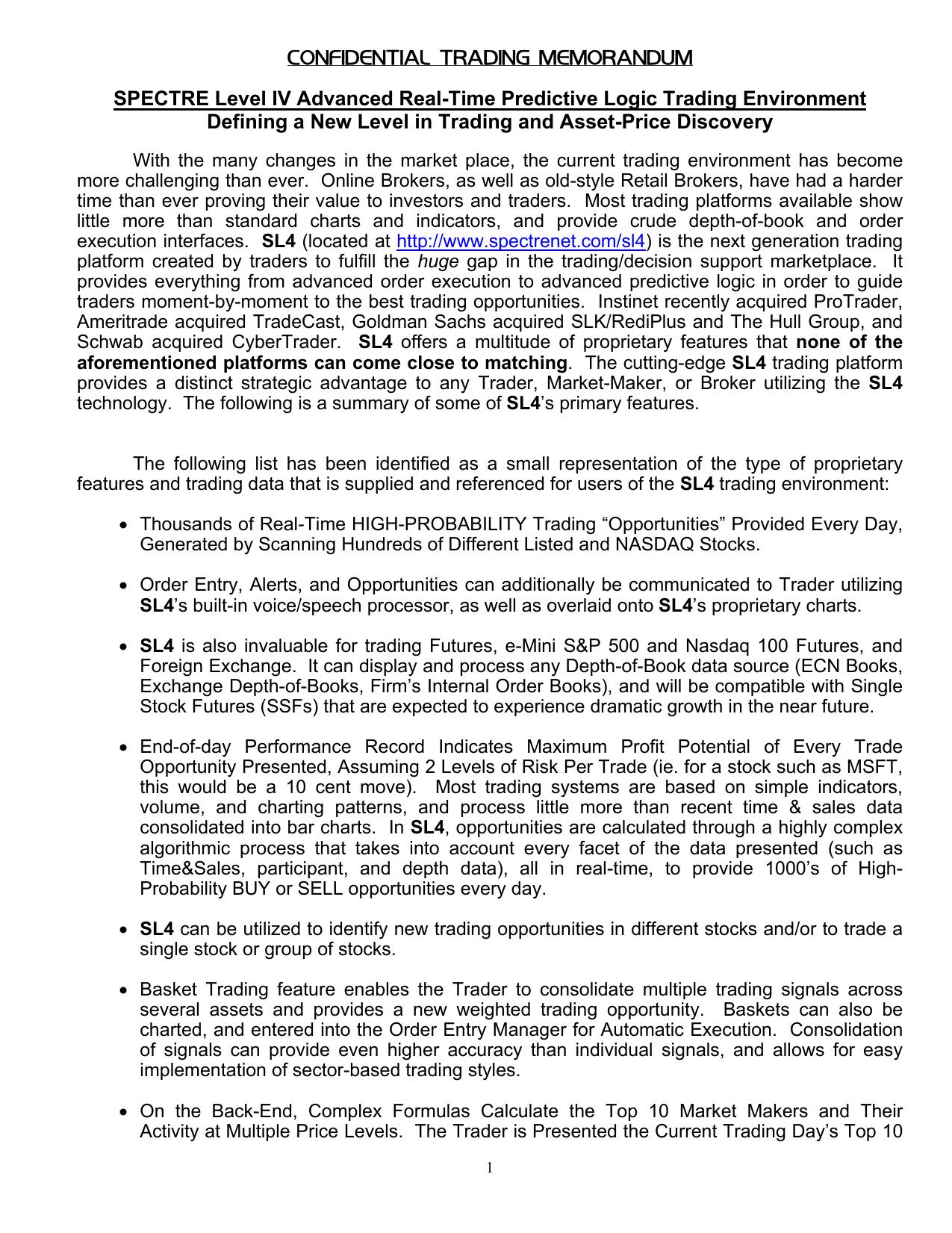 SL4 Confidential Proprietary Stock Trading System ebook by Hedge Fund Trading Research