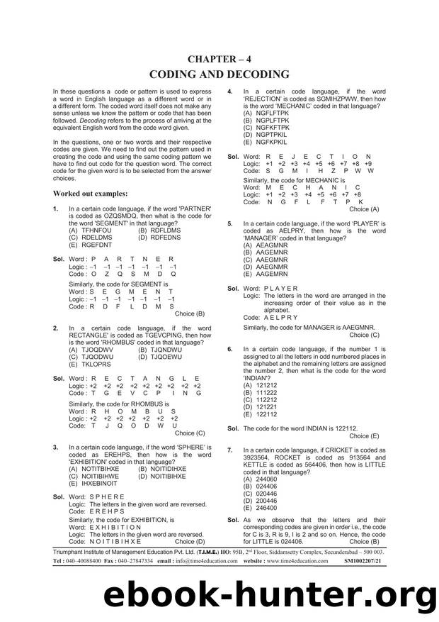 SM1002207 Chapter-4 Coding and Decoding by Unknown