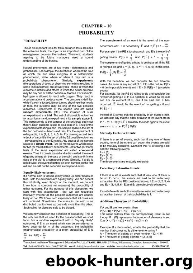 SM1002210 Chapter-10 (Probability) by Unknown