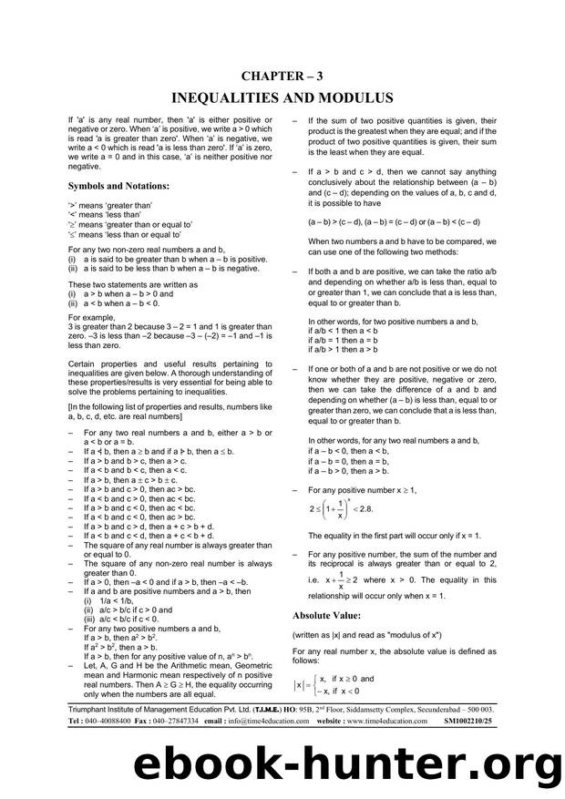 SM1002210 Chapter-3 (Inequalities and Modulus) by Unknown