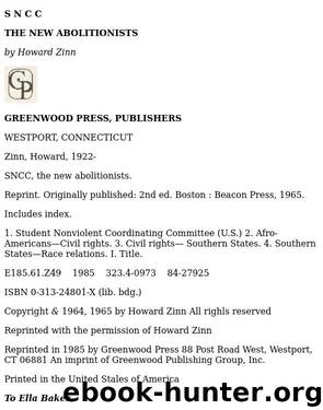 SNCC - The New Abolitionists by Howard Zinn