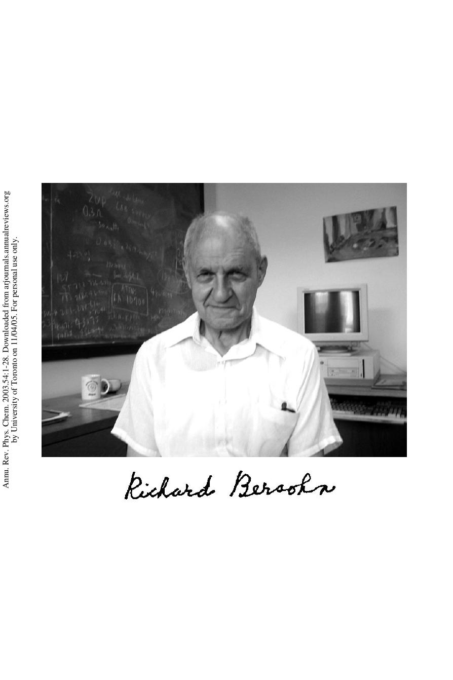 SOME PLEASURES IN CHEMICAL PHYSICS by Richard Bersohn