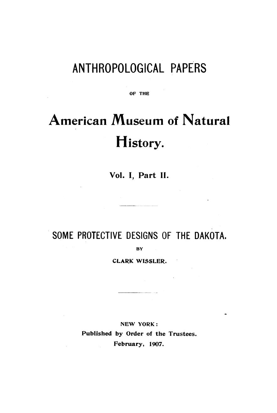 SOME PROTECTIVE DESIGNS OF THE DAKOTA by Unknown