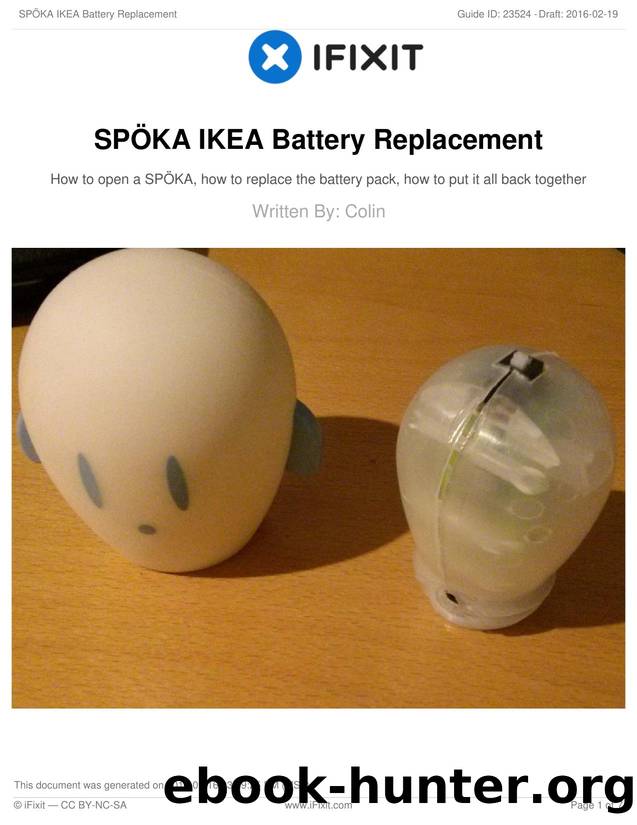 SPÃKA IKEA Battery Replacement by Unknown