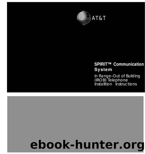 SPIRIT Communications System In Range-Out of Building (IROB) by EZ Manuals