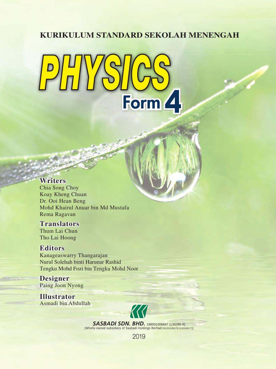 SPM Physics Form 4 KSSM by unknow