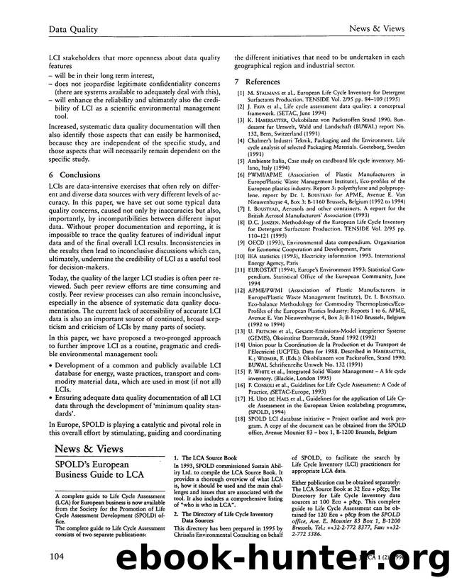 SPOLD&#x2019;s European business guide to LCA by Unknown