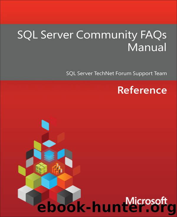 SQL Server Community FAQs Manual by SQL Server TechNet Forum Support Team