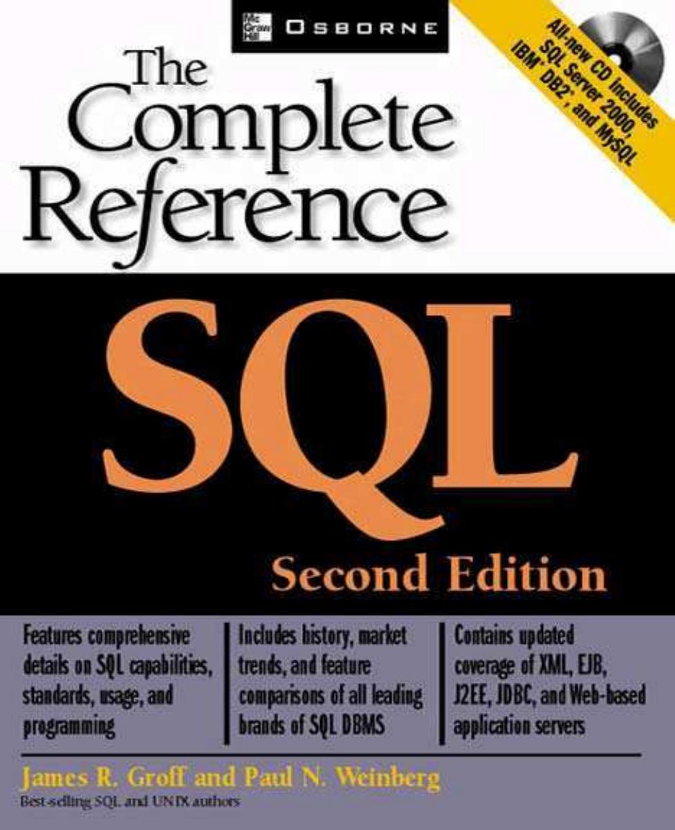 SQL: The Complete Reference, Second Edition by James Groff Paul Weinberg
