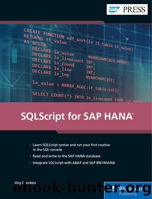 SQLScript for SAP HANA (First Edition) (SAP PRESS) by Jörg Brandeis