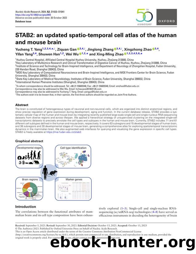 STAB2: an updated spatio-temporal cell atlas of the human and mouse brain by unknow